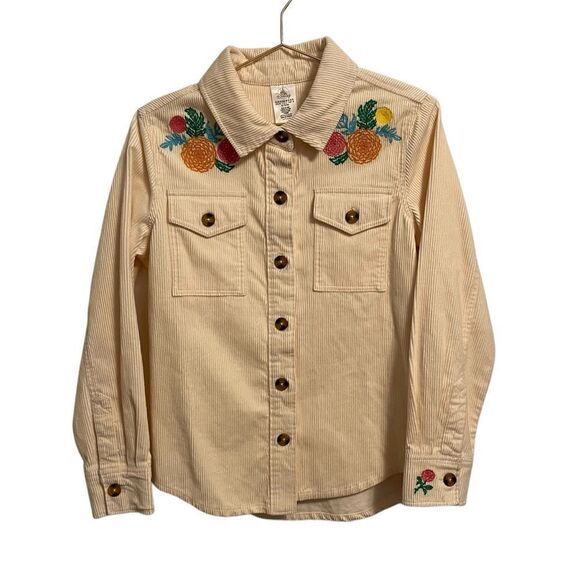 Disney "Day of the Dead" Corduroy Button-Down Embroidered Jacket XS - Picture 1 of 8